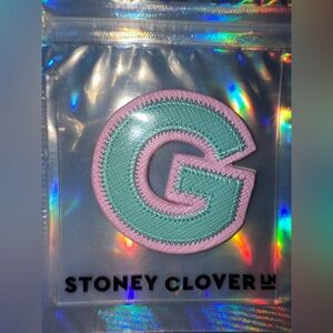 Stoney Clover Lane Turquoise + Pink Vegan Leather Letter Patch NWT